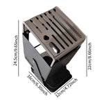 Maxbell Knife Block Swivel with Scissors Slot Storage Organizer Kitchen Knife Holder Gray