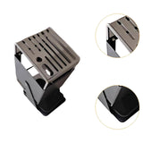 Maxbell Knife Block Swivel with Scissors Slot Storage Organizer Kitchen Knife Holder Gray