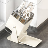 Maxbell Knife Block Swivel with Scissors Slot Storage Organizer Kitchen Knife Holder White
