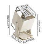 Maxbell Knife Block Swivel with Scissors Slot Storage Organizer Kitchen Knife Holder White
