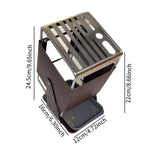 Maxbell Knife Block Swivel with Scissors Slot Storage Organizer Kitchen Knife Holder Wood Grain