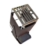 Maxbell Knife Block Swivel with Scissors Slot Storage Organizer Kitchen Knife Holder Wood Grain