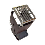 Maxbell Knife Block Swivel with Scissors Slot Storage Organizer Kitchen Knife Holder Wood Grain
