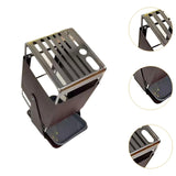Maxbell Knife Block Swivel with Scissors Slot Storage Organizer Kitchen Knife Holder Wood Grain