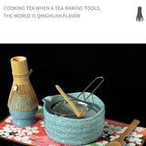 Maxbell 4 Pieces Matcha Tea Ceremony Set Portable Tea Bowl for Home Kitchen Ceremony