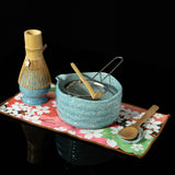 Maxbell 4 Pieces Matcha Tea Ceremony Set Portable Tea Bowl for Home Kitchen Ceremony