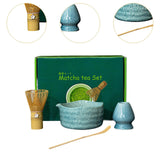 Maxbell 4 Pieces Matcha Tea Ceremony Set Portable Tea Bowl for Home Kitchen Ceremony