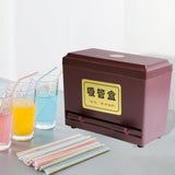 Maxbell Straw Dispenser Storage Case for Dining Room Countertop Fast Food Restaurant