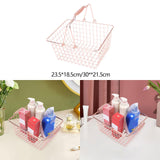 Maxbell Shopping Basket Storage Organizer Bin with Handle for Toys Cosmetics Bedroom M