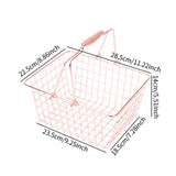 Maxbell Shopping Basket Storage Organizer Bin with Handle for Toys Cosmetics Bedroom M