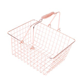 Maxbell Shopping Basket Storage Organizer Bin with Handle for Toys Cosmetics Bedroom M