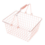Maxbell Shopping Basket Storage Organizer Bin with Handle for Toys Cosmetics Bedroom M