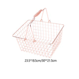 Maxbell Shopping Basket Storage Organizer Bin with Handle for Toys Cosmetics Bedroom M
