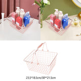 Maxbell Shopping Basket Storage Organizer Bin with Handle for Toys Cosmetics Bedroom M