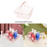 Maxbell Shopping Basket Storage Organizer Bin with Handle for Toys Cosmetics Bedroom M