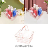 Maxbell Shopping Basket Storage Organizer Bin with Handle for Toys Cosmetics Bedroom M