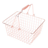 Maxbell Shopping Basket Storage Organizer Bin with Handle for Toys Cosmetics Bedroom L