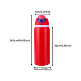 Maxbell Insulated Stainless Steel Water Bottle 1000ml Tumbler for Car Driving Picnic red