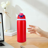 Maxbell Insulated Stainless Steel Water Bottle 1000ml Tumbler for Car Driving Picnic red