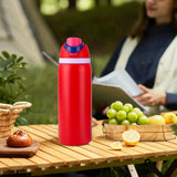 Maxbell Insulated Stainless Steel Water Bottle 1000ml Tumbler for Car Driving Picnic red
