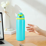 Maxbell Insulated Stainless Steel Water Bottle 1000ml Tumbler for Car Driving Picnic green