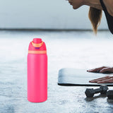 Maxbell Insulated Stainless Steel Water Bottle 1000ml Tumbler for Car Driving Picnic rose red