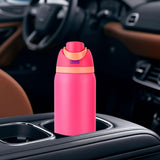 Maxbell Insulated Stainless Steel Water Bottle 1000ml Tumbler for Car Driving Picnic rose red
