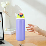 Maxbell Insulated Stainless Steel Water Bottle 1000ml Tumbler for Car Driving Picnic violet