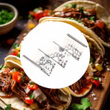 Maxbell Stainless Steel Taco Holder Stand Taco Rack for Kitchen Hotel Birthday Party