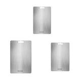 Maxbell Stainless Steel Cutting Board Sleek Chopping Board for Indoor Camping Hiking 29cmx20cm
