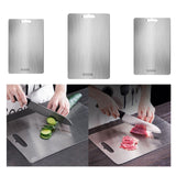 Maxbell Stainless Steel Cutting Board Sleek Chopping Board for Indoor Camping Hiking 29cmx20cm