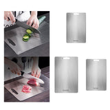 Maxbell Stainless Steel Cutting Board Sleek Chopping Board for Indoor Camping Hiking 29cmx20cm