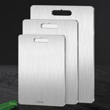 Maxbell Stainless Steel Cutting Board Sleek Chopping Board for Indoor Camping Hiking 29cmx20cm