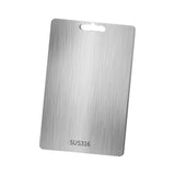Maxbell Stainless Steel Cutting Board Sleek Chopping Board for Indoor Camping Hiking 29cmx20cm