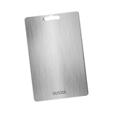 Maxbell Stainless Steel Cutting Board Sleek Chopping Board for Indoor Camping Hiking 29cmx20cm