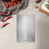 Maxbell Stainless Steel Cutting Board Sleek Chopping Board for Indoor Camping Hiking 29cmx20cm