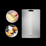 Maxbell Stainless Steel Cutting Board Sleek Chopping Board for Indoor Camping Hiking 29cmx20cm