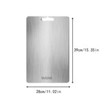 Maxbell Stainless Steel Cutting Board Sleek Chopping Board for Indoor Camping Hiking 39cmx28cm