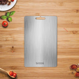 Maxbell Stainless Steel Cutting Board Sleek Chopping Board for Indoor Camping Hiking 39cmx28cm
