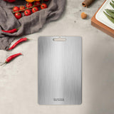 Maxbell Stainless Steel Cutting Board Sleek Chopping Board for Indoor Camping Hiking 39cmx28cm