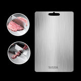 Maxbell Stainless Steel Cutting Board Sleek Chopping Board for Indoor Camping Hiking 39cmx28cm