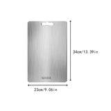 Maxbell Stainless Steel Cutting Board Sleek Chopping Board for Indoor Camping Hiking 34cmx23cm