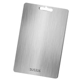 Maxbell Stainless Steel Cutting Board Sleek Chopping Board for Indoor Camping Hiking 34cmx23cm