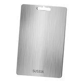 Maxbell Stainless Steel Cutting Board Sleek Chopping Board for Indoor Camping Hiking 34cmx23cm
