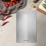 Maxbell Stainless Steel Cutting Board Sleek Chopping Board for Indoor Camping Hiking 34cmx23cm