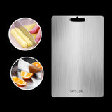 Maxbell Stainless Steel Cutting Board Sleek Chopping Board for Indoor Camping Hiking 34cmx23cm
