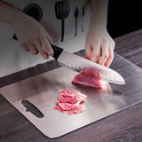 Maxbell Stainless Steel Cutting Board Sleek Chopping Board for Indoor Camping Hiking 34cmx23cm