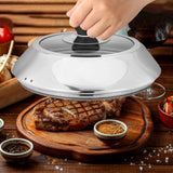 Maxbell Basting Cover Griddle Grill Accessory Melt Lid for Steaming Steak Teppanyaki 26.8cm