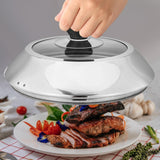 Maxbell Basting Cover Griddle Grill Accessory Melt Lid for Steaming Steak Teppanyaki 28cm