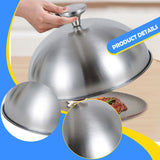 Maxbell Basting Cover Griddle Grill Accessory Melt Lid for Steak Outdoor BBQ Patties 24cmx12.5cm